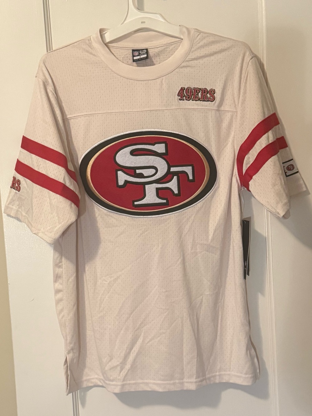 NFL San Francisco 49ers White & Red Short Sleeve Jersey Shirt